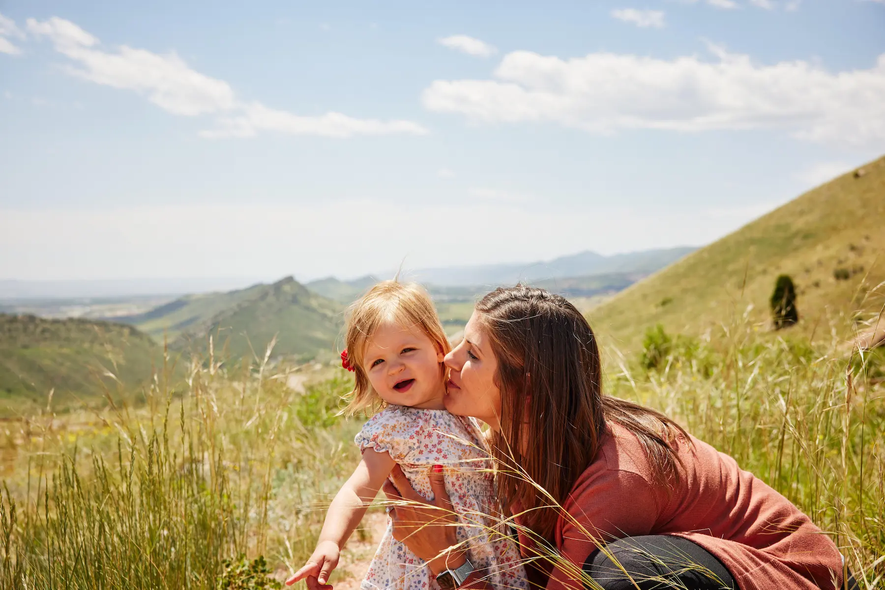 Mom and young child